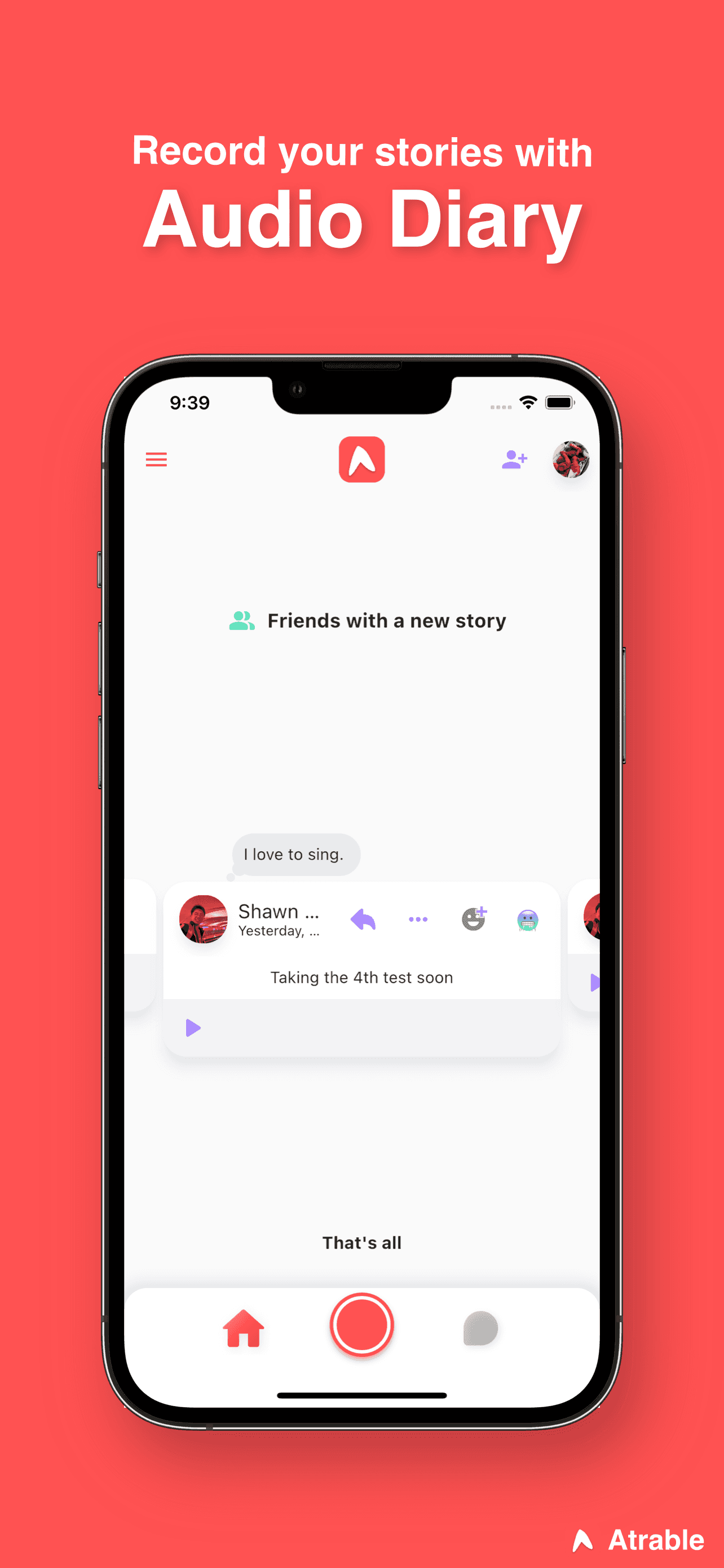 Record your stories with Audio Diary