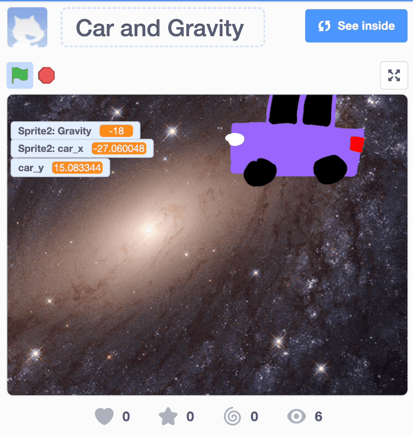 Game: Car and Gravity